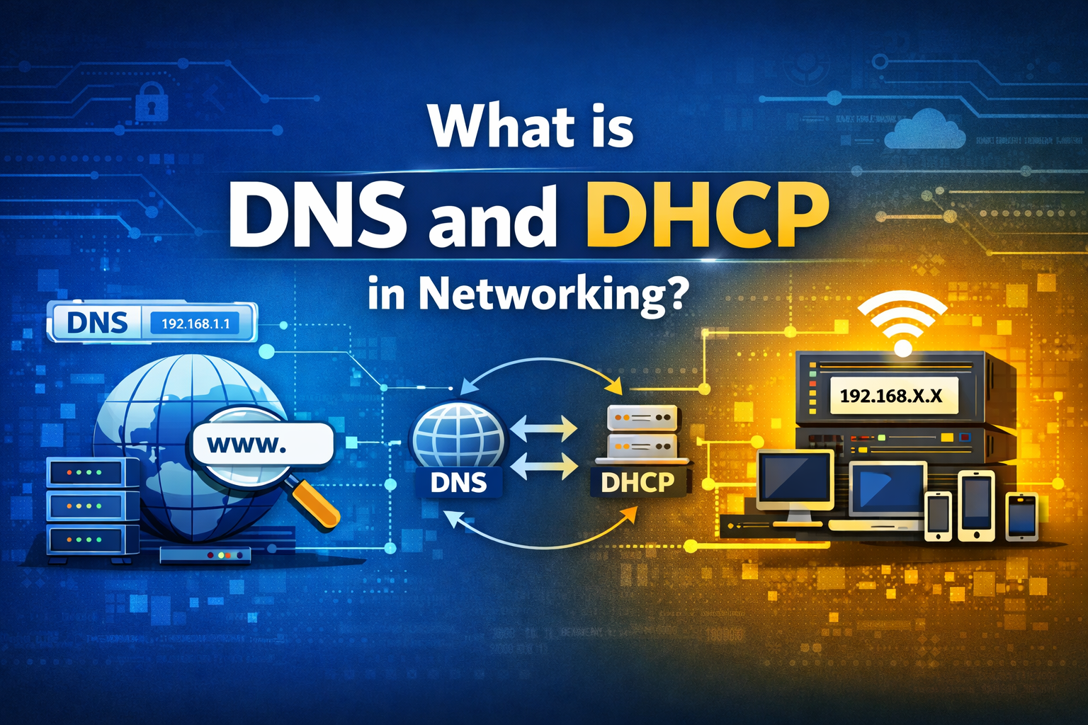 What is DNS and DHCP in networking